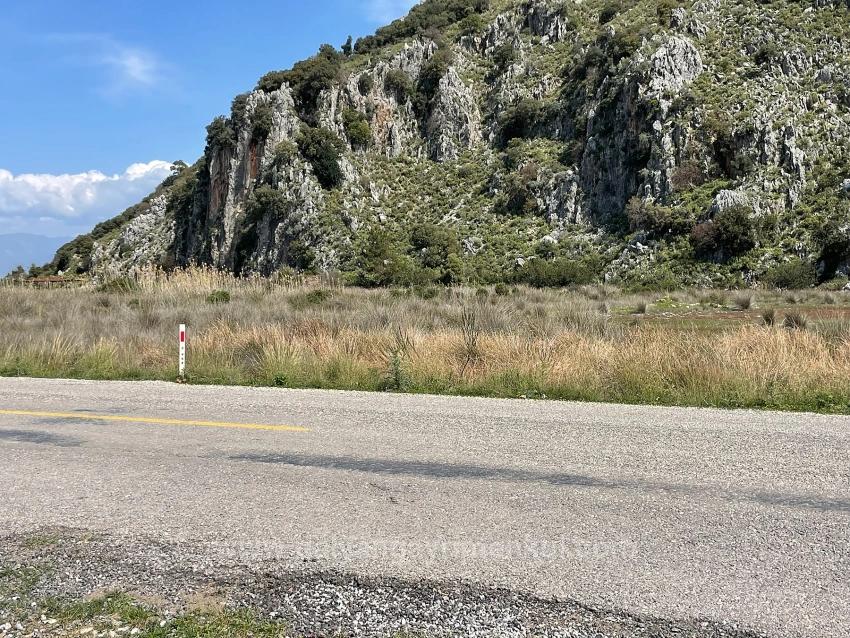19.600 M² Großes Grundstück Zum Verkauf, Direkt An Der Straße Dalyan Iztuzu Beach Gelegen.